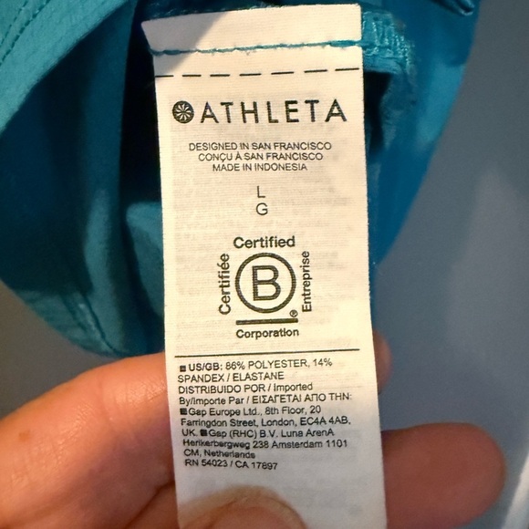 Athleta Athletic Racerback Tank Womens Sz L 20" PTP - Picture 5 of 5